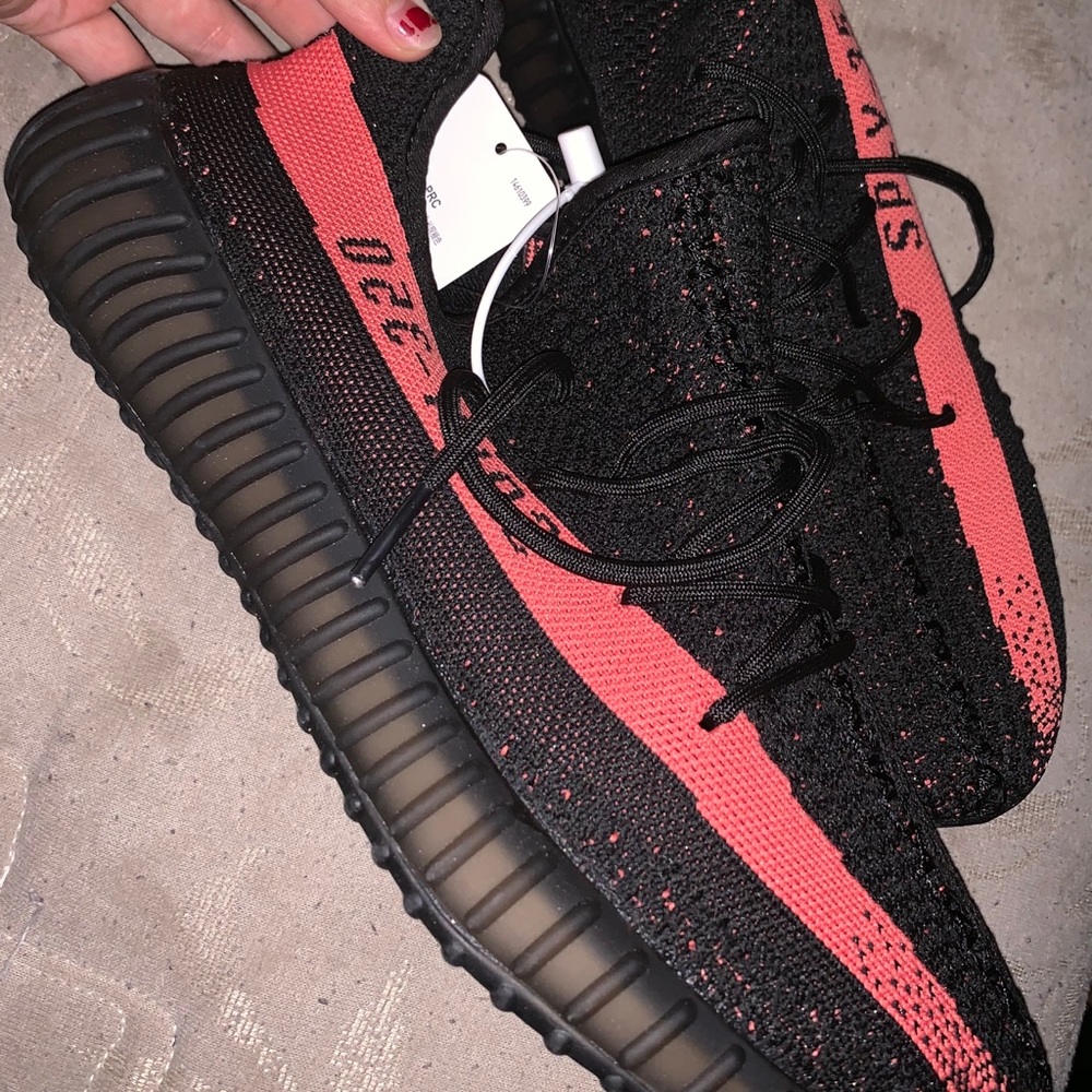Red & Black Yeezys size 9.5